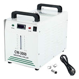 Homend 110V Industrial Water Chiller 9L Capacity CW-3000 Thermolysis Type Cooling Chiller for 60W 80W Laser Engraving Machine Homend