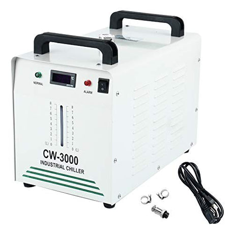 Homend 110V Industrial Water Chiller 9L Capacity CW-3000 Thermolysis Type Cooling Chiller for 60W 80W Laser Engraving Machine Homend