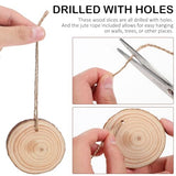 Operitacx 25pcs Unfinished Natural Wood Slices Wooden Circles Natural Wood Slices for Crafts Wooden Discs for Crafts Natural Wood Slices for DIY Operitacx