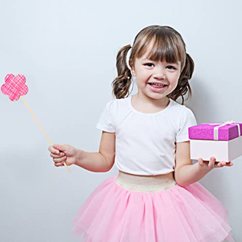 NUOBESTY 16pcs Princess Fairy Wands Kit Make Your Own Princes Unfinished Wooden Magical Wand Stick Moon Flowers for Girls DIY Crafts Cosplay Costume NUOBESTY