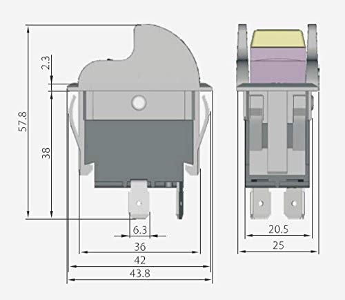 HQRP On-Off Toggle Switch Works with Dewalt, Rockwell, Hitachi, Reliant, Performax, Dayton, Jet, Craftsman OR90037 OR9OO37 0R90037 Power Tools Planer HQRP