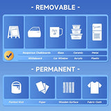 SILENART White Chalk Markers 2 Pack -15mm Jumbo Tip Car Markers - White Dry Erase Markers Pen - Chalk Pens White Liquid Chalk Markers for Chalkboard, SILENART