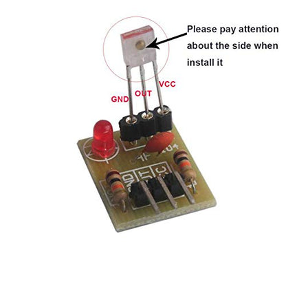 Geekstory 5V Laser Receiver Sensor Detection Module Non-Modulator Tube for Arduino Geekstory(Pack of 5) - WoodArtSupply