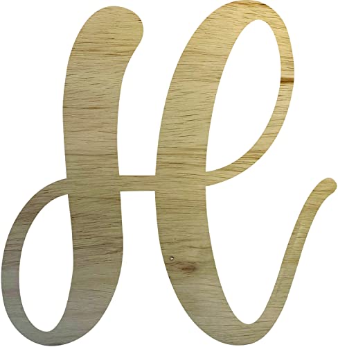 Wooden Letter 18" Blank H Cursive CASKING Cream Font NEXTCraft