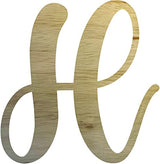 Wooden Letter 18" Blank H Cursive CASKING Cream Font NEXTCraft