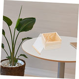 TEHAUX Box Storage Wooden Box Wood Crates Unfinished Kids Piggy Bank Wooden Case with Lid Shadow Display Case Kids Cookbook Wooden Jewelry Storage TEHAUX