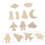 COHEALI 27pcs Alien Wood Chips Wood Decor Home Decoration Home Décor Blank Wood Cutout Blank Wood Cloud Slices Wooden Crafts Wood Cutouts Unfinished COHEALI