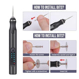 HOTROSE Electric Engraving Pen with 37 Bits, USB Rechargeable Cordless Engraving Machine, Portable DIY Rotary Engraver for Jewelry Wood Glass Stone Hotrose