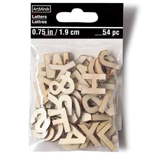 12 Packs: 54 ct. (648 Total) 3/4”; Wood Block Letters by Make Market® - WoodArtSupply