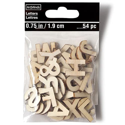 12 Packs: 54 ct. (648 Total) 3/4”; Wood Block Letters by Make Market® - WoodArtSupply