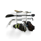 BORA Wood Organizer and Lumber Storage Metal Rack with 4-level Wall Mount - Indoor and Outdoor Use, White & Gray - PBR-0420 Bora