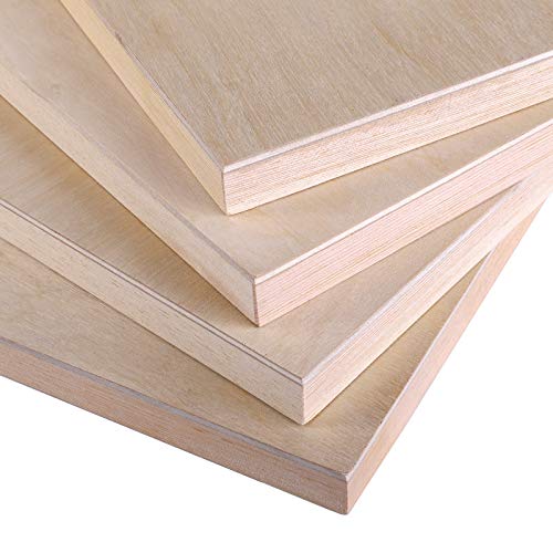 Yarlung 10 Pack Unfinished Wood Panels, 8 x 8 Inches Birch Wooden Cradled Painting Panel Canvas Boards for Watercolor, Arts and DIY Crafts, Easel