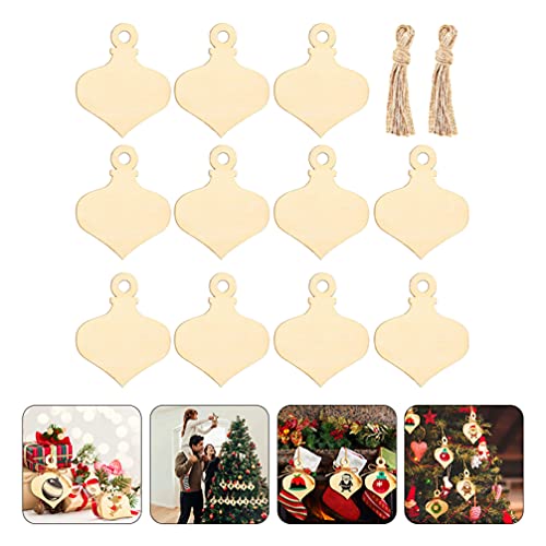 VOSAREA 50pcs Wooden Sign Pendant Ornaments for Gifts Unfinished Wood Cutouts Wood Heart Embellishments Heart Wood Cutout Natural Wood Slices Hanging VOSAREA
