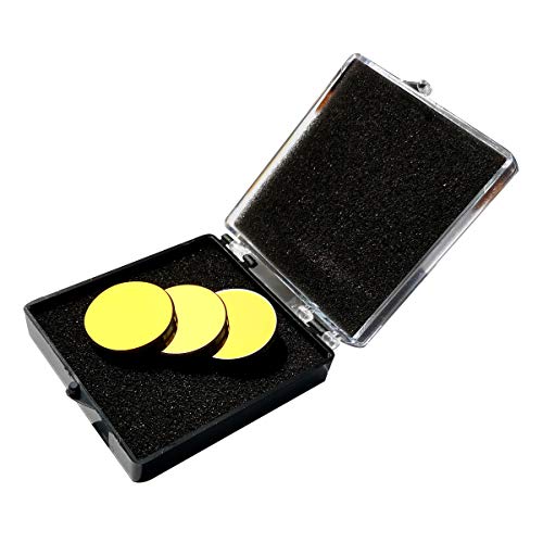 CNCOLETECH Si Reflective Mirror CO2 Laser Mirror Lens Gold-Plated Silicon Mirrors Dia 20mm 3PCS for CO2 Laser Engraving Cutting Machine CNCOLETECH