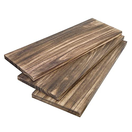 Multifunction Unfinished Wood, Wood for Crafts, Signs, Wall Decorations, Wall Arts, Storage Shelves, 16.5" x 5.9" x 0.59", Set of 3, Carbonized onlytak