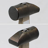 KAKURI Mini Blacksmith Hammer for Crafts and Hobby, Lightweight 3 oz, Japanese Precision Jewelry Hammer Tool, Round Head, Wood Handle, Made in JAPAN KAKURI