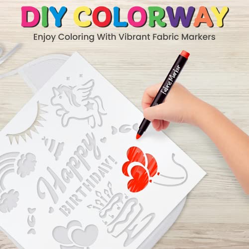 Baby Bibs Set - 2 Ply Knit Terry Solid White Feeder Bibs - Kit Includes, 8 Bibs, 8 Fabric Markers, 8 Stencils, - Baby Gifts - Registry For Baby - KOOL KRAFTS