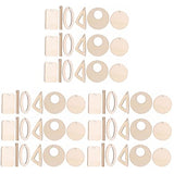 EXCEART 180 Pcs DIY Earrings Unfinished Wooden Earrings Lip Gloss Kits Blank Wood Charms DIY Wooden Earrings Charms Natural Wood Pendants Jewelry EXCEART