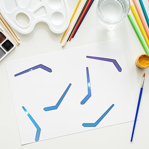 OLYCRAFT 30pcs Unfinished Wood Hockey Stick Blank Wood Slices Hockey Shape Wooden Pieces Unfinished Blank Slices Natural Wood Cutouts for DIY Project OLYCRAFT