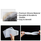 4 Pieces Large Tray Resin Molds, Gartful Silicone Jewelry Tray Molds, Geode Agate Platter Mold for Making Faux Agate Tray, Serving Board, Coaster, Gartful