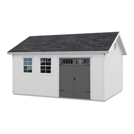 Handy Home Products Scarsdale 12x16 Do-it-Yourself Wooden Storage Shed with Floor Tan Handy Home Products