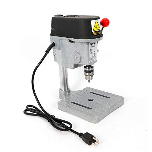 110V 340W 0-16000rpm 3-Speed Heavy Duty 1-10mm Bench Drill Press Workshop Mounted Drilling Chuck Drilling Stand Chuck Adjust Metal Wood Plastic Open - WoodArtSupply