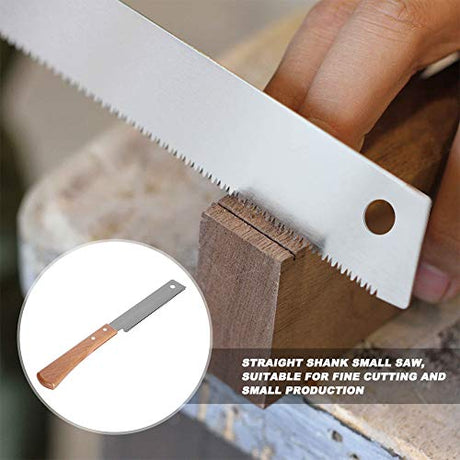 Eboxer Small Hand Saw, Japanese Double Edge Pull Saw with Wooden Handle, Flush Cutting Trim Tool for Carpentry, 12In ASHATA