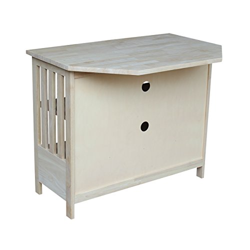International Concepts Mission Corner TV Stand, Unfinished IC International Concepts