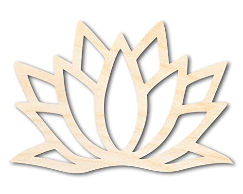 Unfinished Wood Lotus Flower Shape - Craft - up to 36" 4" / 1/4" - WoodArtSupply