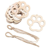 Healifty 30pcs Bear Printed Wood Chip Pendant Unfinished Wood Slices Bear Wood Cutout Unfinished Bookmark Bear Shape Gift Blank Bookmarks Wooden Healifty