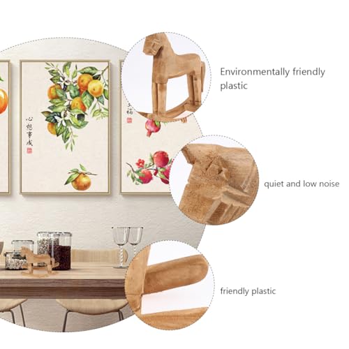 VOSAREA 18x6x18cm Wooden Rocking Horse Table Decoration Craft Home Art Furnishing VOSAREA