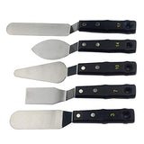 Large Painting Knife 5pcs by AebDerp Acrylic Paint Knife with Stainless Steel Palette Knives for Artist Painting Supply AebDerp