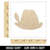 Bavarian Hat German Oktoberfest Unfinished Wood Shape Piece Cutout for DIY Craft Projects - 1/4 Inch Thick - 4.70 Inch Size Sniggle Sloth