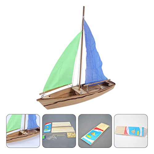 Gadpiparty 1Set DIY Wooden Sailboat Model Kits, Wood Boat Craft Model Boat Building Activities Woodcrafts Education Puzzle Toy for Kids Party Favors - WoodArtSupply