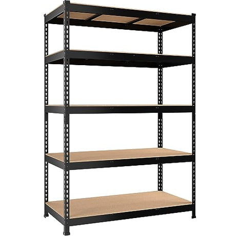 PrimeZone 47" W x 23.6" D x 71" H Large Heavy Duty Storage Shelves - 5 Tier Adjustable Garage Storage Shelving, Metal Storage Utility Rack Shelf Unit PrimeZone
