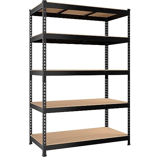 PrimeZone 47" W x 23.6" D x 71" H Large Heavy Duty Storage Shelves - 5 Tier Adjustable Garage Storage Shelving, Metal Storage Utility Rack Shelf Unit - WoodArtSupply