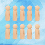 Healifty 10pcs Wood Puppets Dolls Blank Wooden Unfinished Dolls Woodsy Decor Wooden Dolls Decoration for Home Toys Dolls Wood Decor Unfinished DIY Healifty