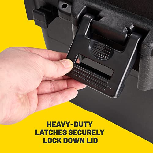 Plano Sportsman Trunk with Wheels, Black, 108-Quart, Lockable Storage Box, Rolling Sportsman Trunk, Hunting Gear and Ammunition Bin, Heavy-Duty Plano