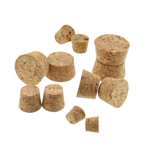 DGZZI 30PCS Cork Stopper Wooden Tapered Cork Stopper Wine Bottle Stopper Oak Stopper Glass Bottle Stopper 6 Sizes Each 5PCS for Wine Beer Bottle Can
