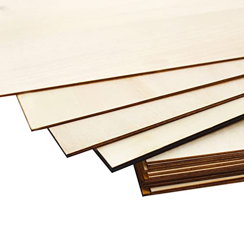 Basswood Sheets, 30 Pack Unfinished Wood, Rectangle Thin Plywood Wood Sheets for Crafts, Wood Burning and CNC Cutting, Wooden DIY Ornaments SIWUCHYE