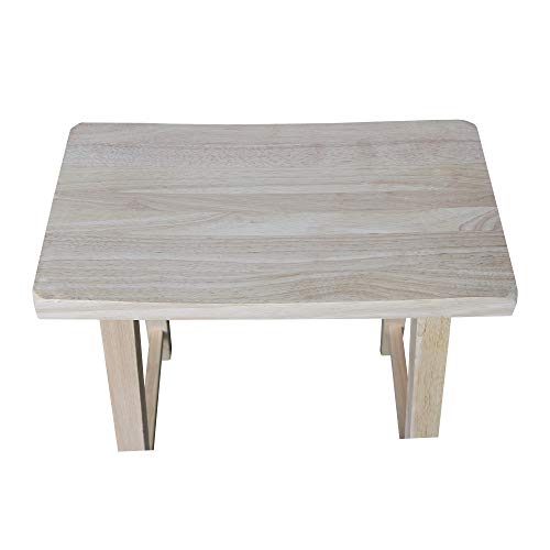 International Concepts 24-Inch Saddle Seat Stool, Unfinished IC International Concepts