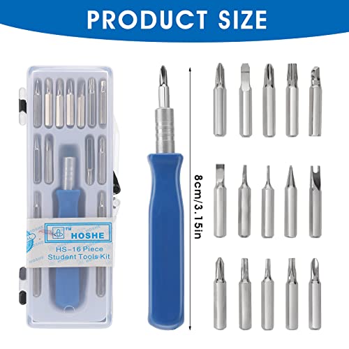 16 in 1 Premium Precision Screwdriver Set, Small Pocket Screwdriver Set with Phillips Flathead Tox Screwdriver Bits, Mini Screwdrivers Kit for - WoodArtSupply