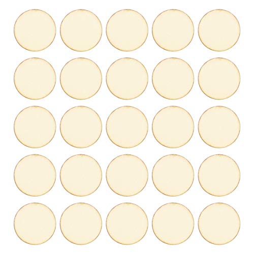 SEWACC Unfinished Wood Circle 100pcs 32mm Wooden Discs Round Wooden Pieces Wooden Cutouts Ornaments DIY Crafts for Art Crafts Project Home - WoodArtSupply