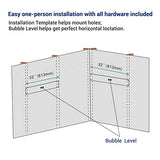 FLEXIMOUNTS 2-Pack 2x4ft Corner Wall Shelving Garage Storage Rack, 24-inch-by-48-inch Floating Shelves, Black FLEXIMOUNTS