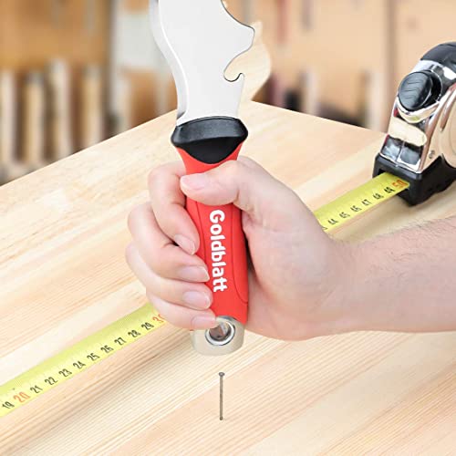 Goldblatt 2 Pieces 9-in-1 Paint Scraper Tools - Heavy Duty Stainless Steel Painters Tool With Metal Hammer End, Putty Knife Finishing Tools, Heavy Goldblatt