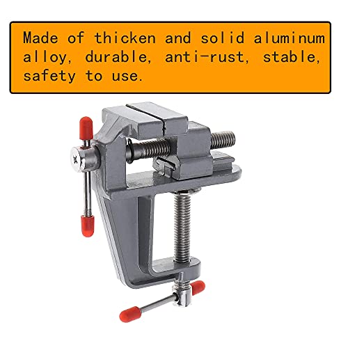 Foitech Bench Clamps,Mini Table Bench Vise Swivel Lock Clamp Craft Hobby Craft Repair Tool Adjustable Portable Work Bench Vise Tool Drill Foitech