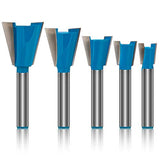 K Kwokker Dovetail Router Bit 1/4 Shank, Dovetail Jig for Router, 1/2" 3/4" 3/8" 5/8" 7/8" Dia Wood Milling Cutter Tool for The Construction of Boxes K Kwokker