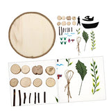 VILLCASE 1 Set DIY Log Painting Natural Wood Slices Painting Kit Unfinished Blank Sign Handmade Wood Painting Kids Toys Kid Craft Wedding Christmas VILLCASE