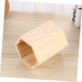 KALLORY 2 Pcs Wood Pencil Stand Silverware Holder Wood Boxes for Crafts Wood Pencil Rack Unfinished Pencil Holder to Paint Wood Pencil Cup Makeup KALLORY