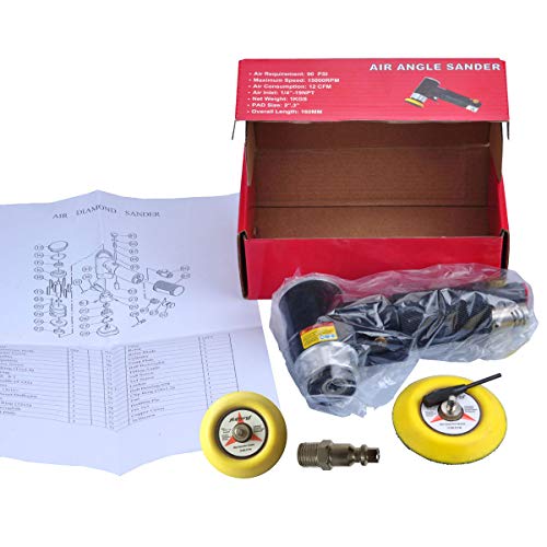 2" and 3" Random Orbital Air Sander, Pneumatic Sander for auto sanding tools, Dual Action Polisher, air angle sander, pneumatic angle sander PROSHI